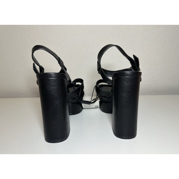 ZARA *NEW* Black Chunky Platform Strappy Heels Sandals Dressy Women US 6‎ EU 36 - Picture 3 of 13